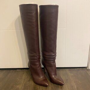 [WORN ONCE!] Vince Camuto Leather Tall Shaft Boots Mahogany Red - 8.5 Medium